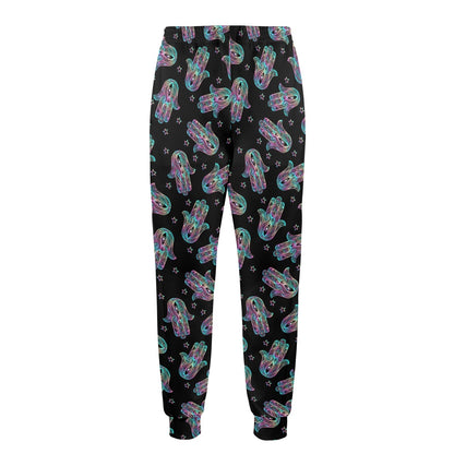 hamsa Design Print Pattern JJ0322 Men's Casual Track Pants