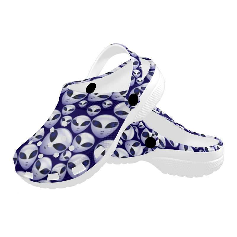 Alien Head Extraterrestrial Unisex Clogs Shoes