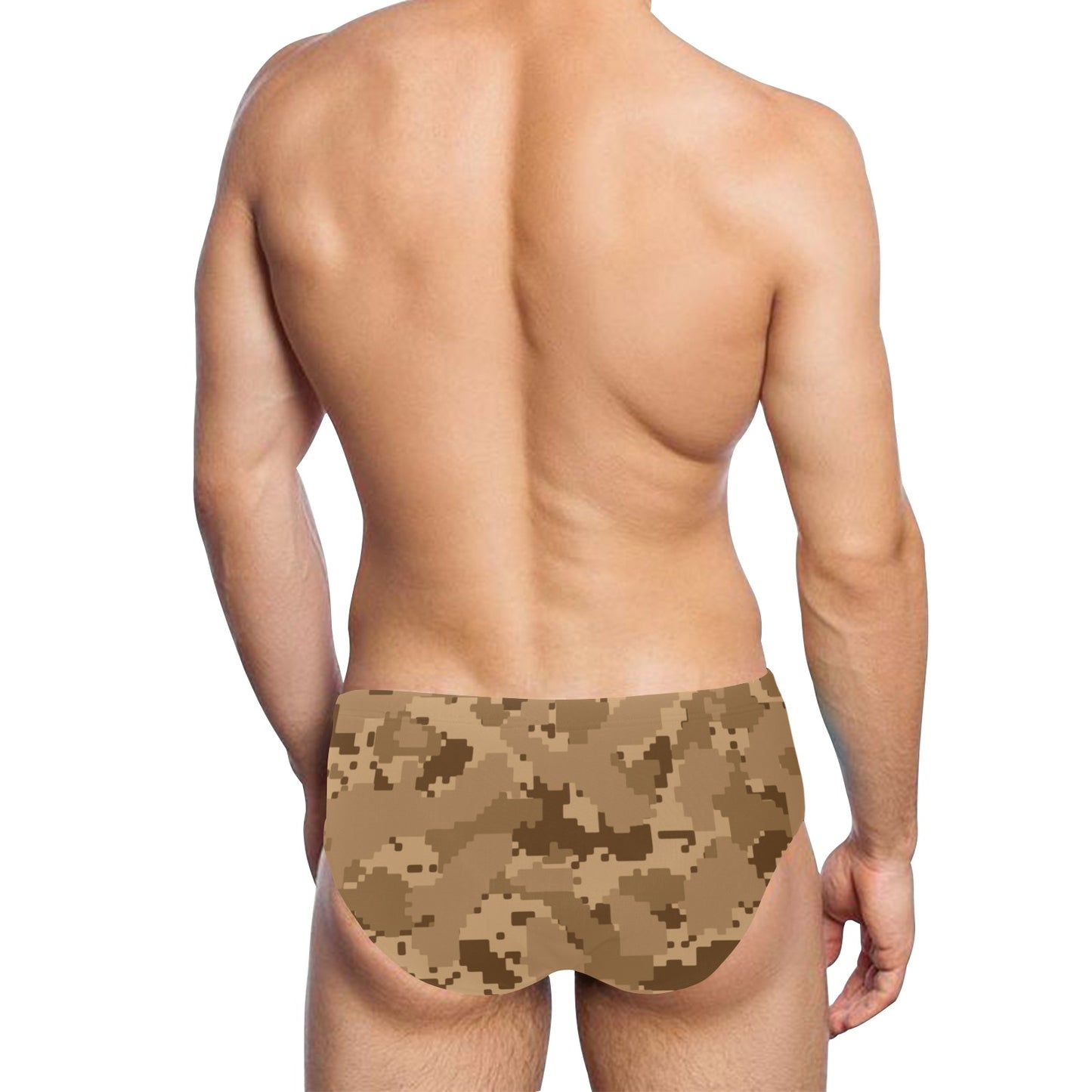 ACU Desert Digital Pattern Print Design 01 Men's Swimming Briefs