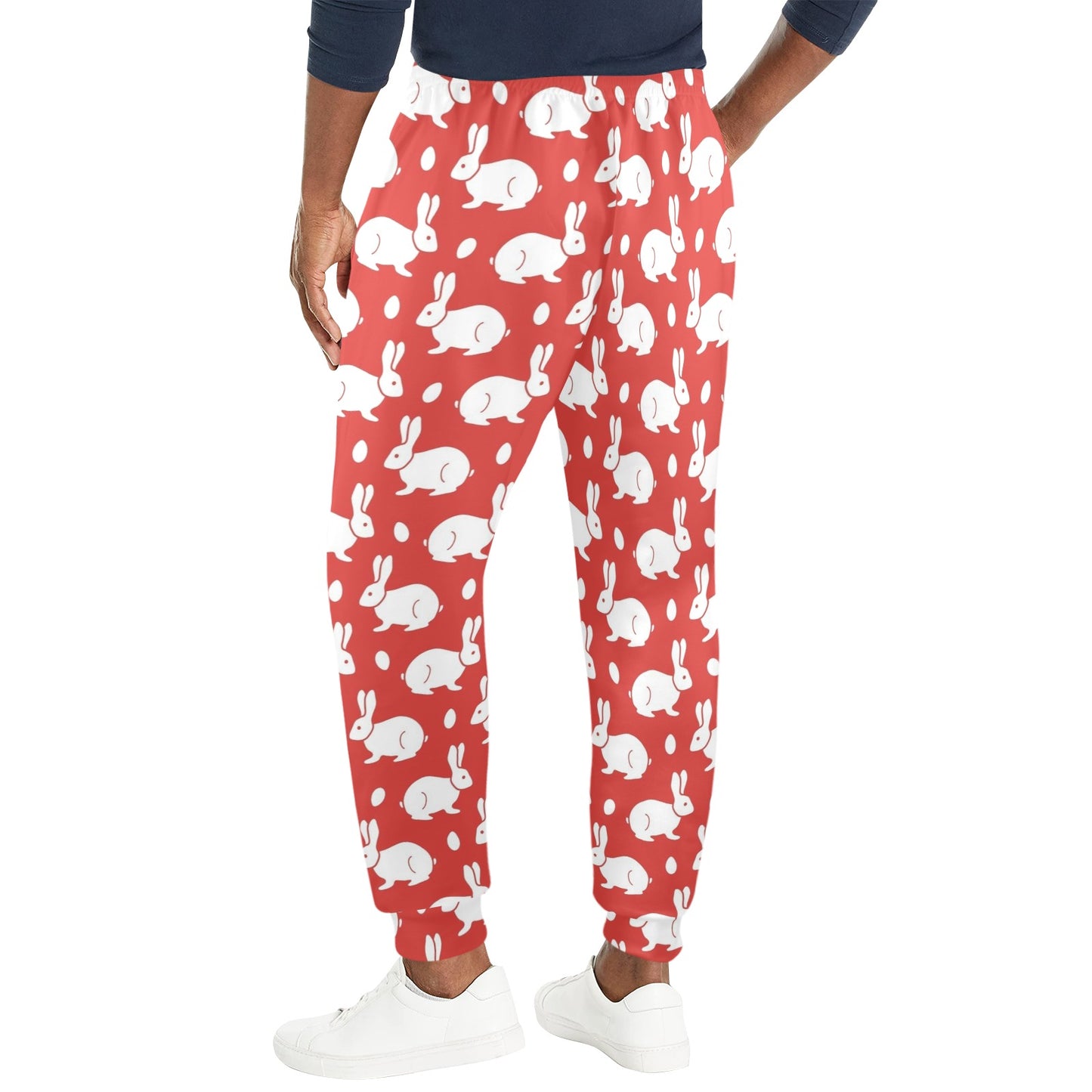 Rabbit Pattern Print Design RB017 Men's Casual Track Pants
