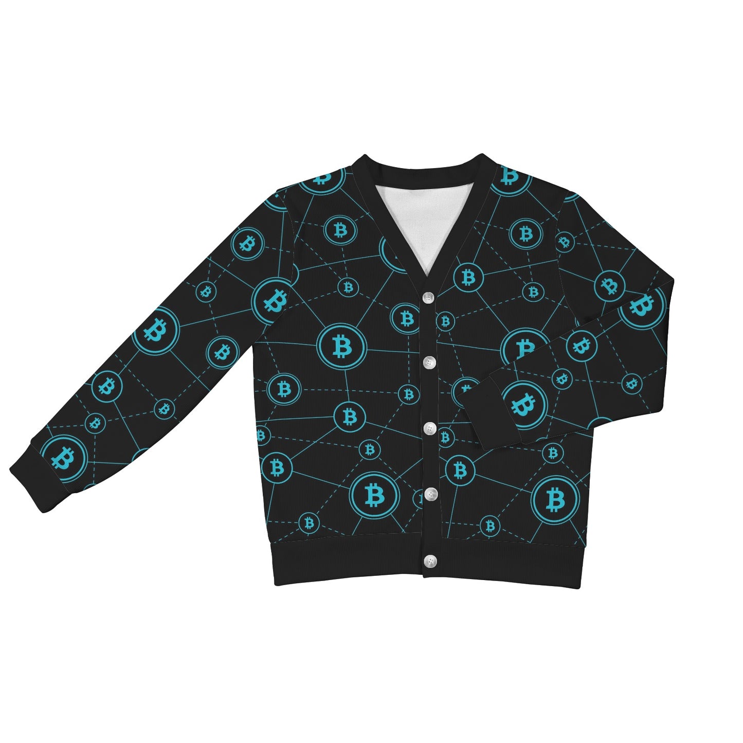 Cryptocurrency Pattern Print Design 01 Women's Cardigan