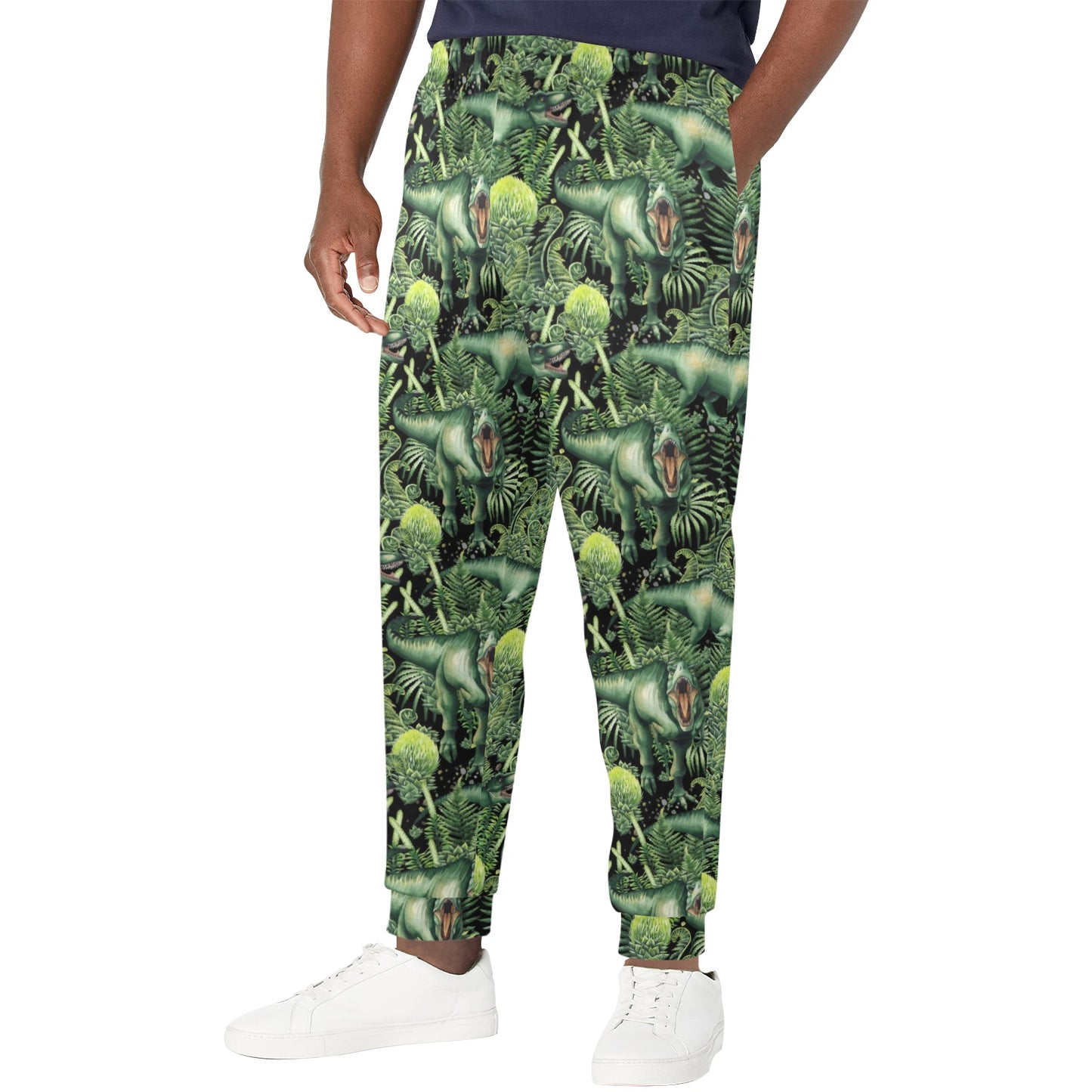 Dinosaur T Rex Print Pattern Men's Casual Track Pants
