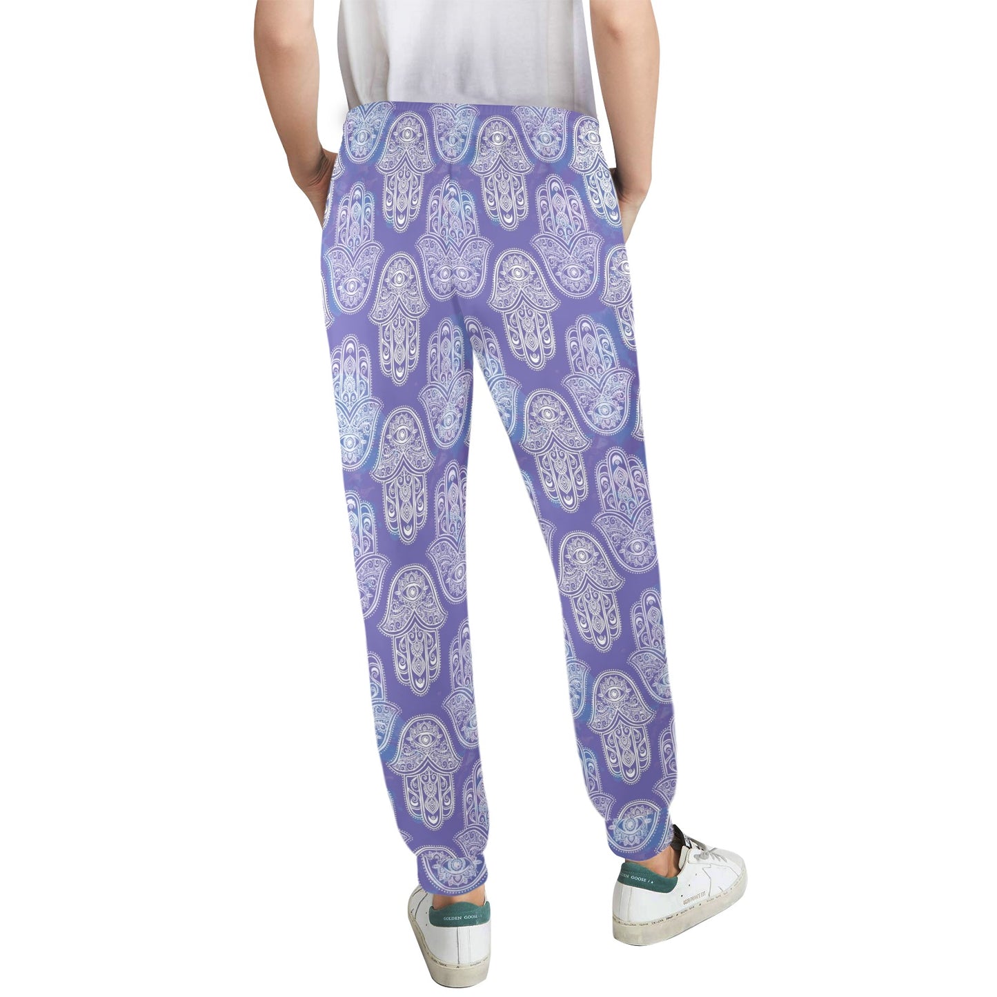 hamsa Design Print Pattern JJ0320 Women's Casual Track Pants