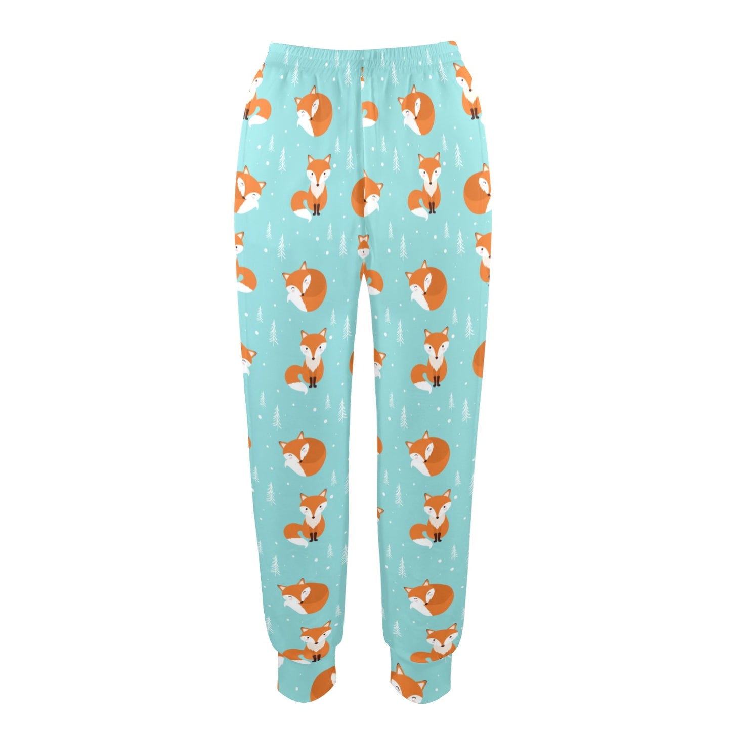 Fox Design Snow Print Pattern Women's Casual Track Pants