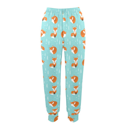 Fox Design Snow Print Pattern Women's Casual Track Pants