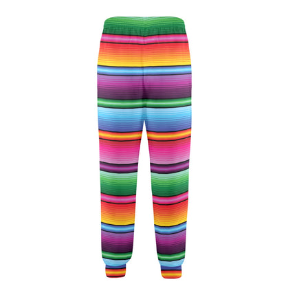 Mexican Blanket Colorful Print Pattern Men's Casual Track Pants
