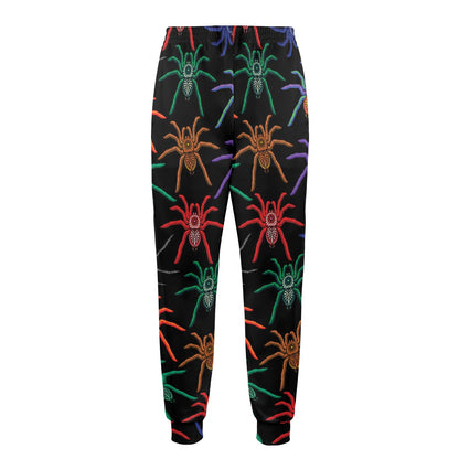 Tarantula Neon Color Pattern Print Design 03 Men's Casual Track Pants