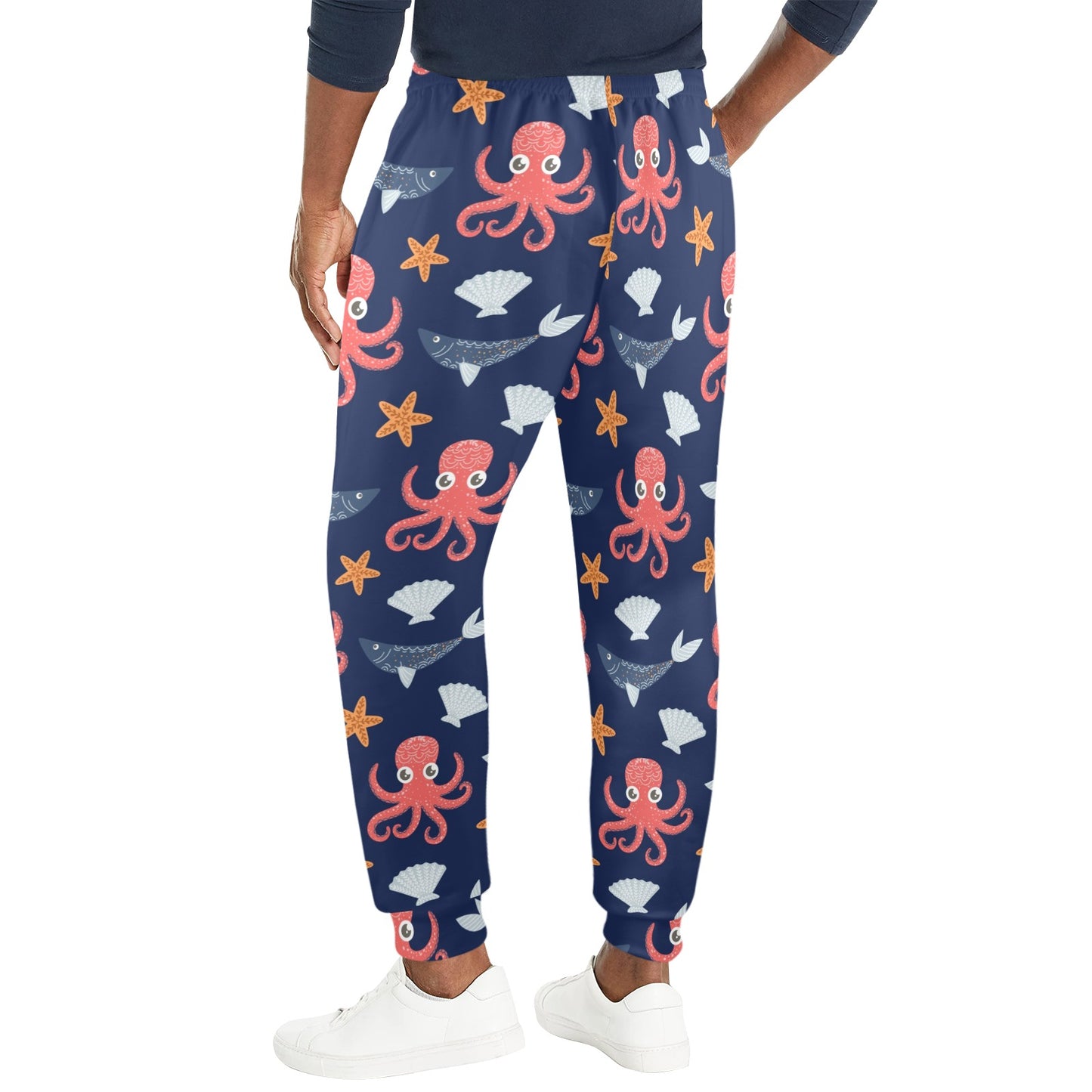 Octopus Pattern Print Design A04 Men's Casual Track Pants