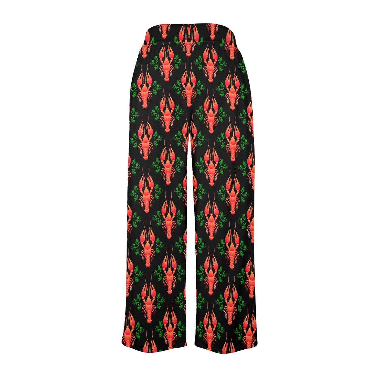 Lobster Print Design LKS403 Women's Wide Leg Lounge Pants