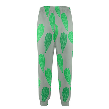 Lettuce Pattern Print Design 02 Men's Casual Track Pants