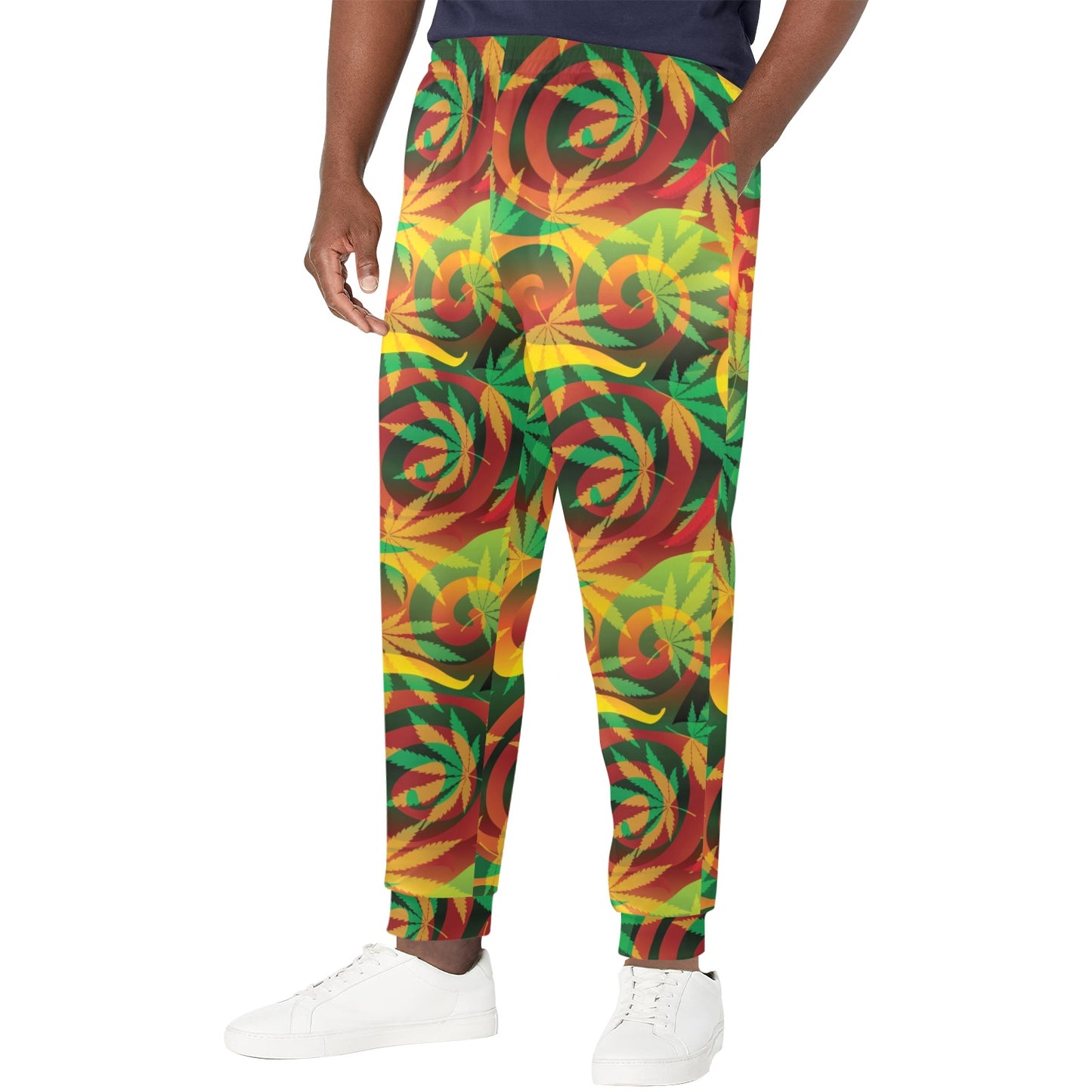 Rastafarian Pattern Print Design A01 Men's Casual Track Pants