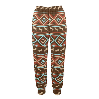 Western Horse Pattern Print LKS301 Women's Casual Track Pants