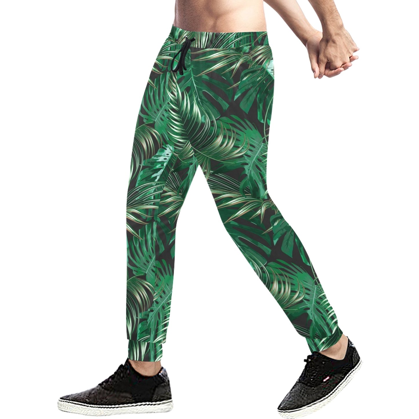 Tropical Flower Pattern Print Design TF012 Men's Sweatpants
