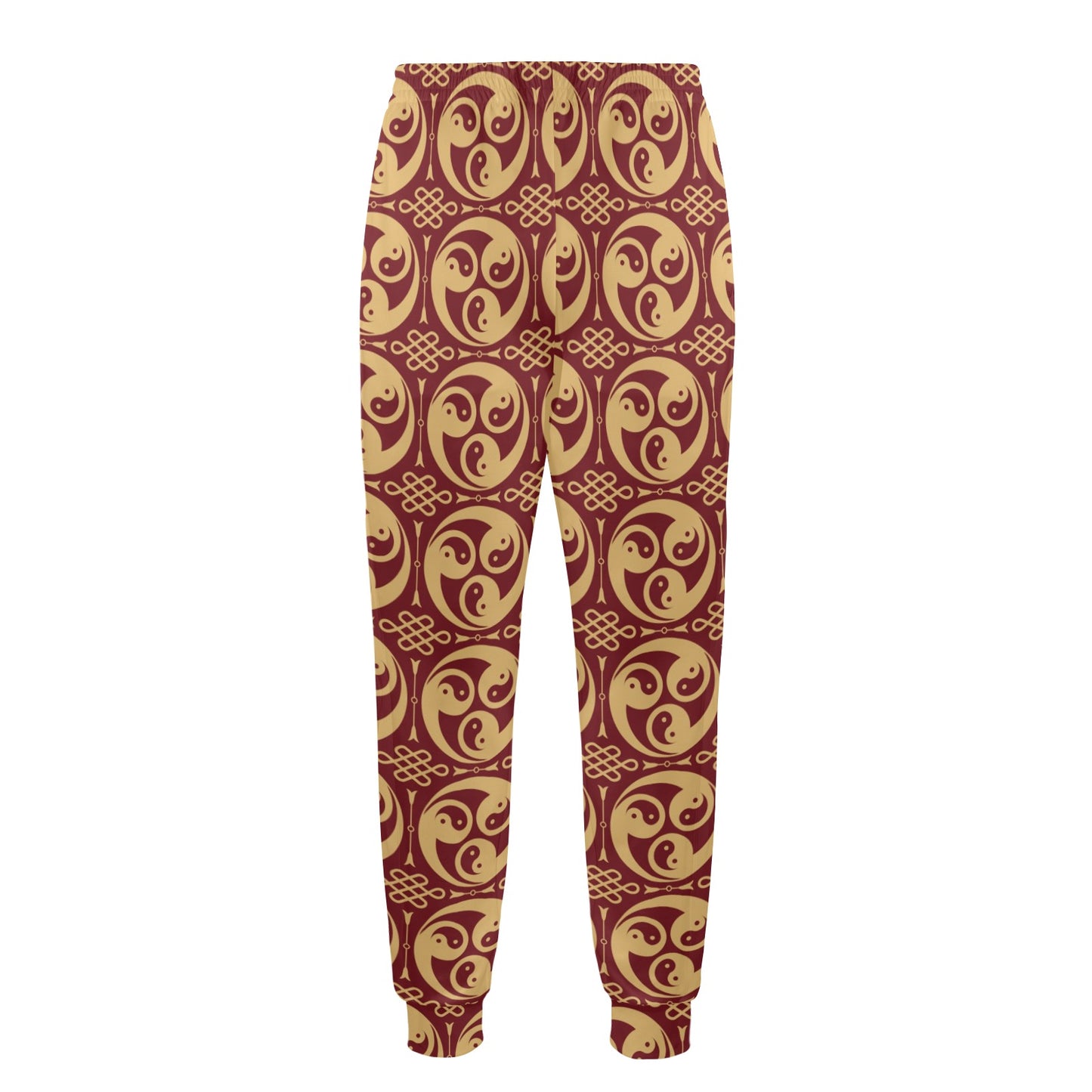 Yin Yang Style Pattern Design Print Men's Casual Track Pants