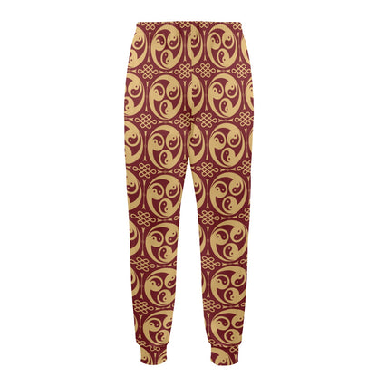 Yin Yang Style Pattern Design Print Men's Casual Track Pants
