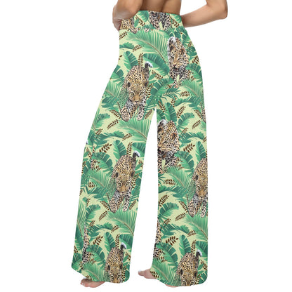 Leopard Pattern Print Design 03 Women's Wide Leg Lounge Pants
