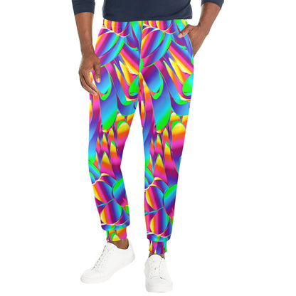 Psychedelic Trippy Pattern Men's Casual Track Pants