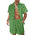 Shamrock Horseshoes Print Pattern Men's Beach Shirt and Shorts Set