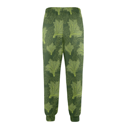 Kale Pattern Print Design 01 Men's Casual Track Pants