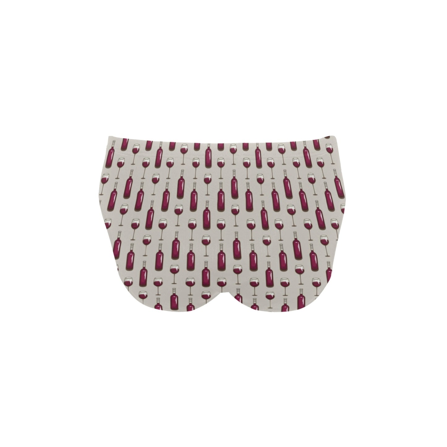 Wine Bottle Pattern Print Men's Swimming Briefs