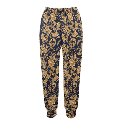Baroque Golden Pattern Print Design 03 Women's Casual Track Pants