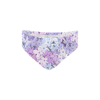Lilac Pattern Print Design LI01 Men's Swimming Briefs