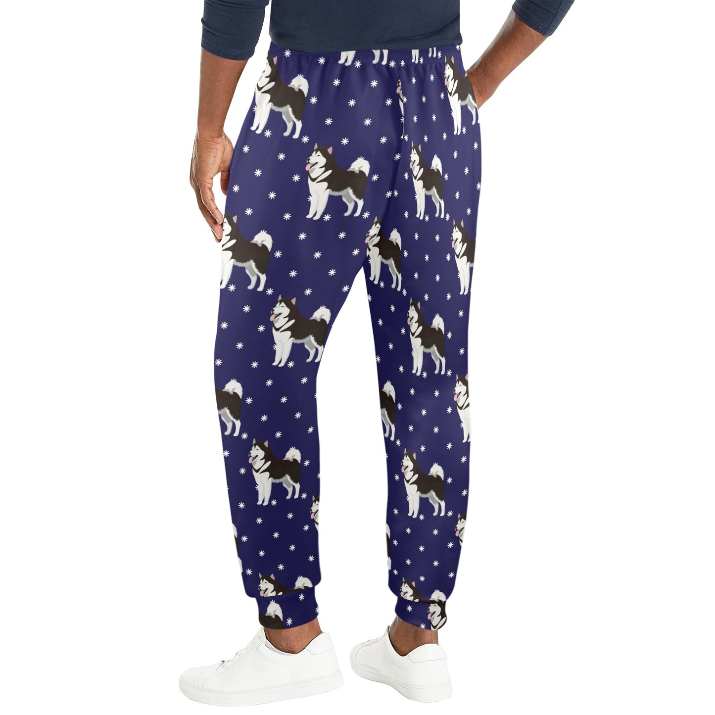 Alaskan Malamute Pattern Print Design 04 Men's Casual Track Pants