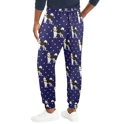 Alaskan Malamute Pattern Print Design 04 Men's Casual Track Pants