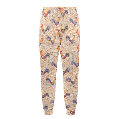 Chicken Boho Style Pattern Men's Casual Track Pants