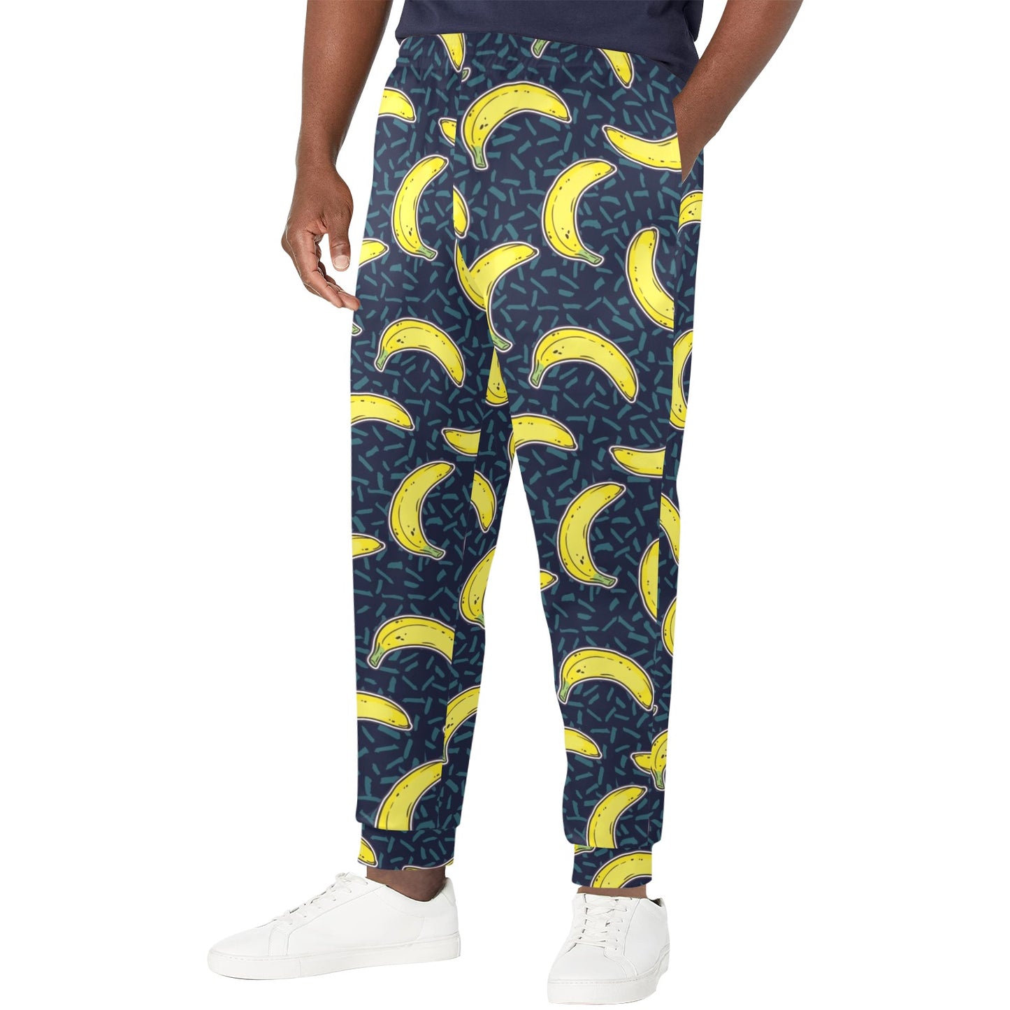 Banana Pattern Print Design BA09 Men's Casual Track Pants