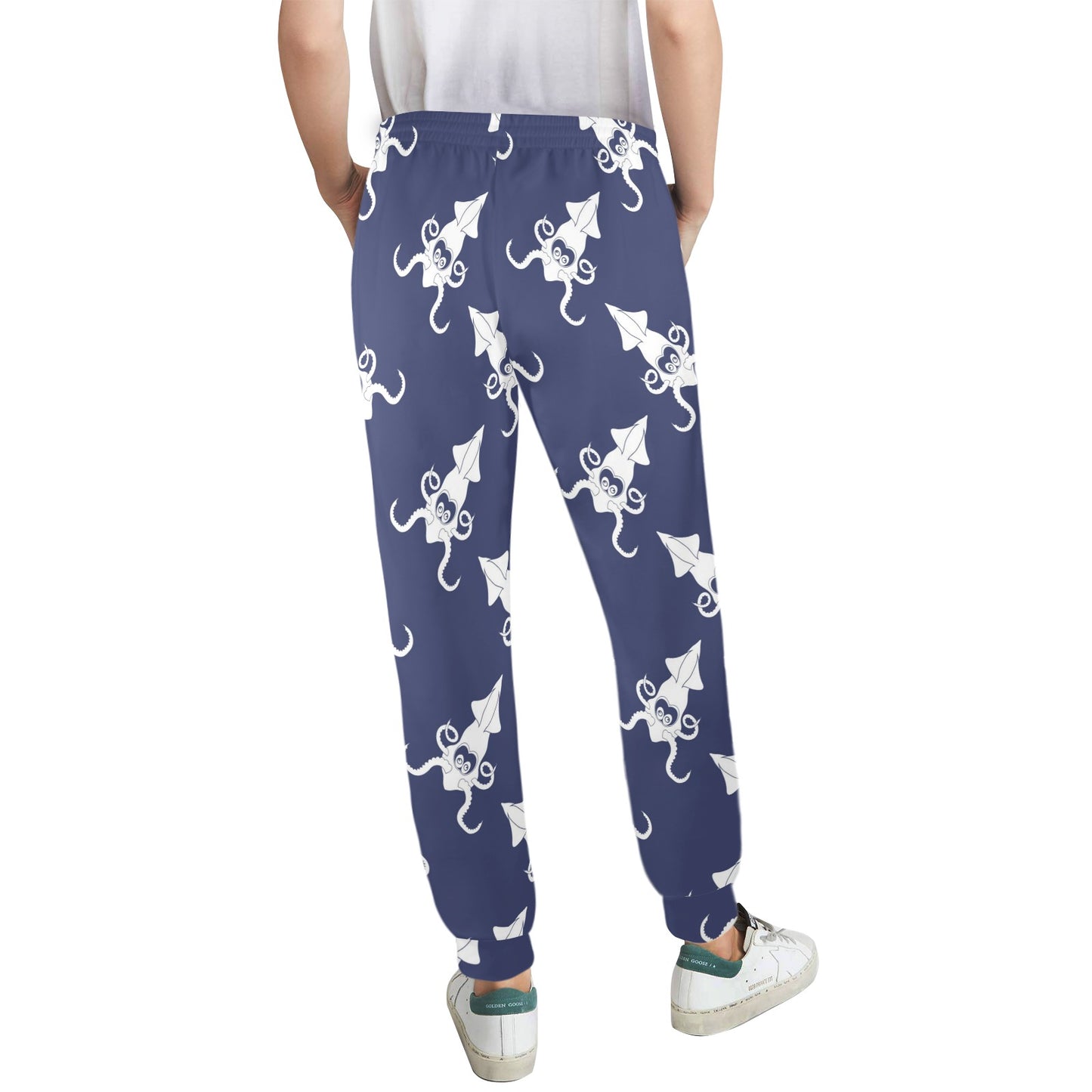 Giant Squid Pattern Print Design 02 Women's Casual Track Pants