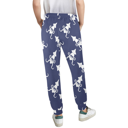 Giant Squid Pattern Print Design 02 Women's Casual Track Pants