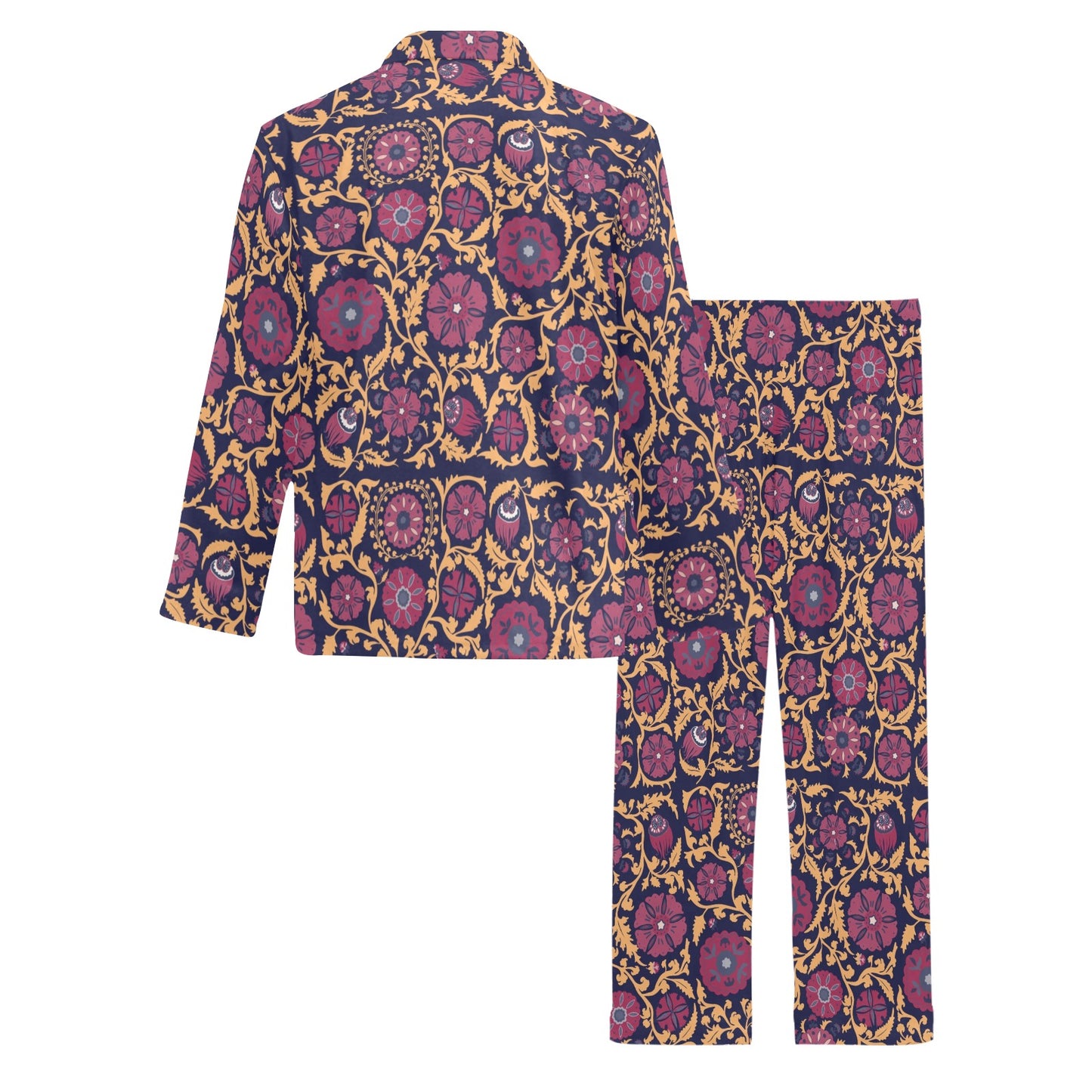 Suzani Print Design LKS303 Men's Long Pajama Set