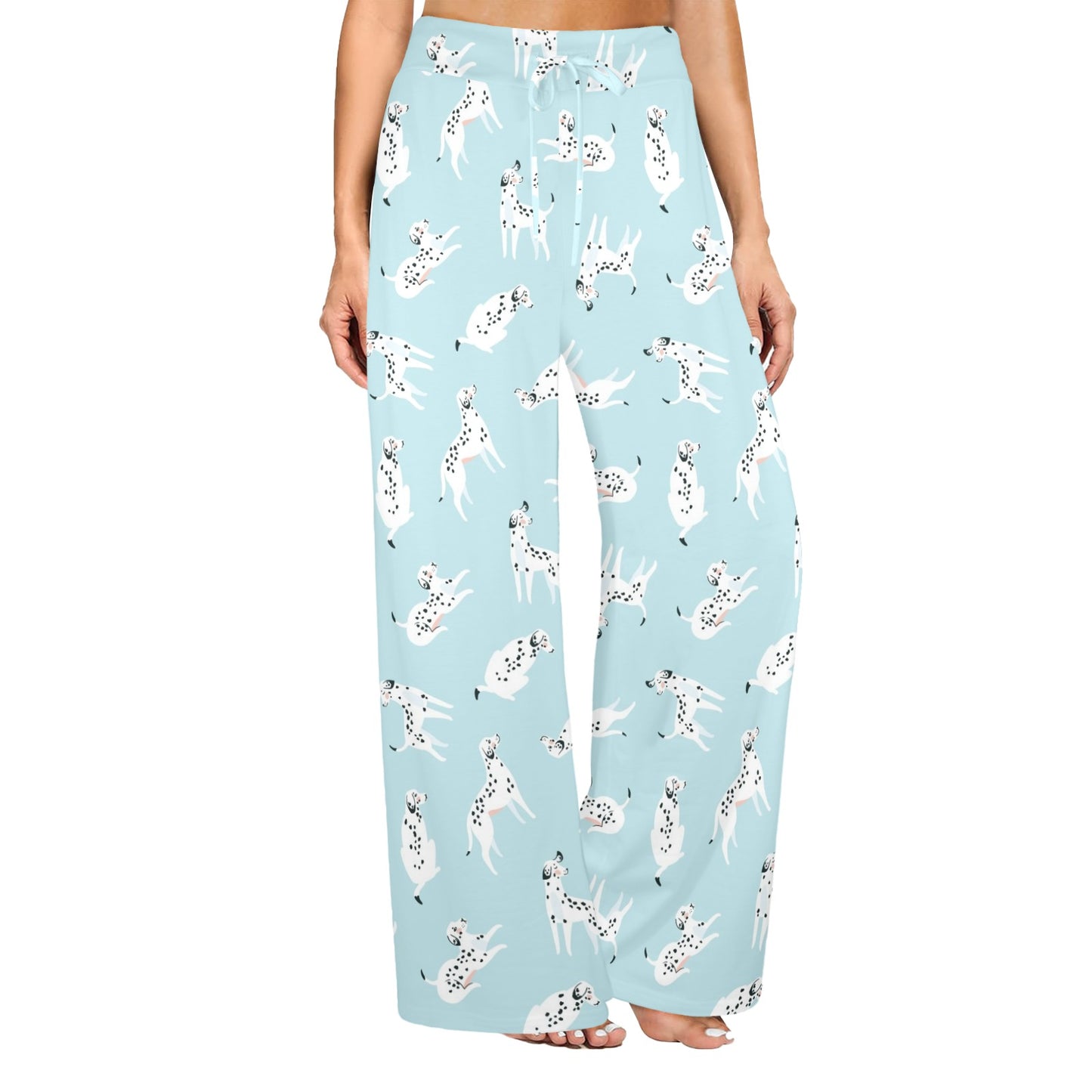 Dalmatians Design Print Pattern JJ052 Women's Wide Leg Lounge Pants