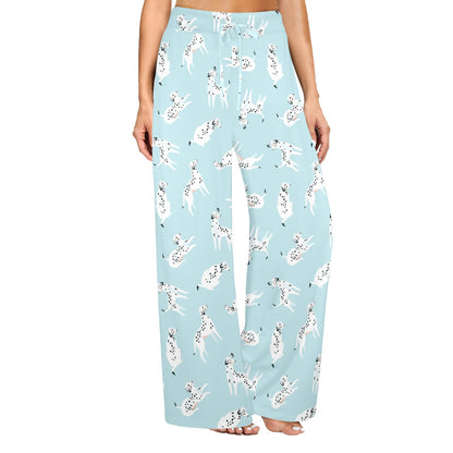 Dalmatians Design Print Pattern JJ052 Women's Wide Leg Lounge Pants