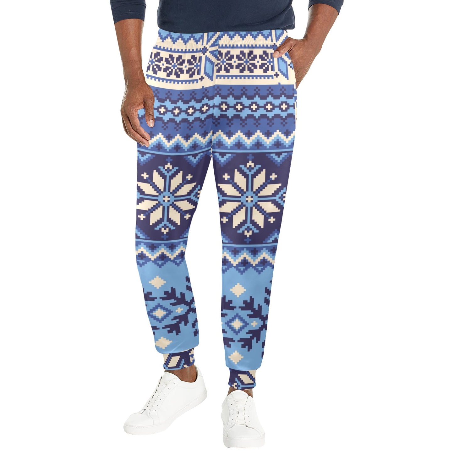 Nordic Pattern Print Design A04 Men's Casual Track Pants