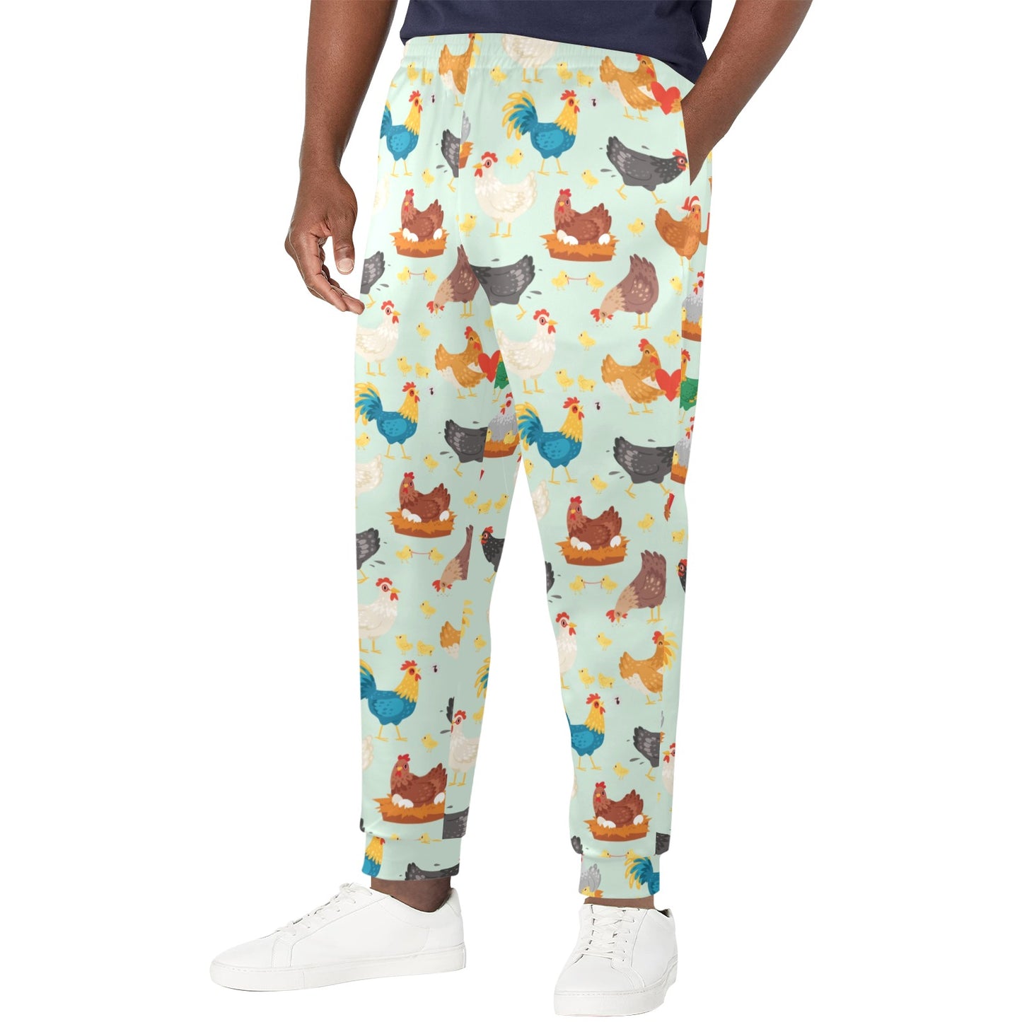 Chicken Pattern Print Design 07 Men's Casual Track Pants