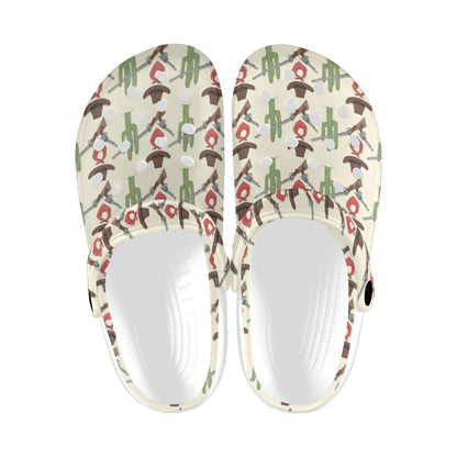 Western Cowboy Print Unisex Clogs Shoes