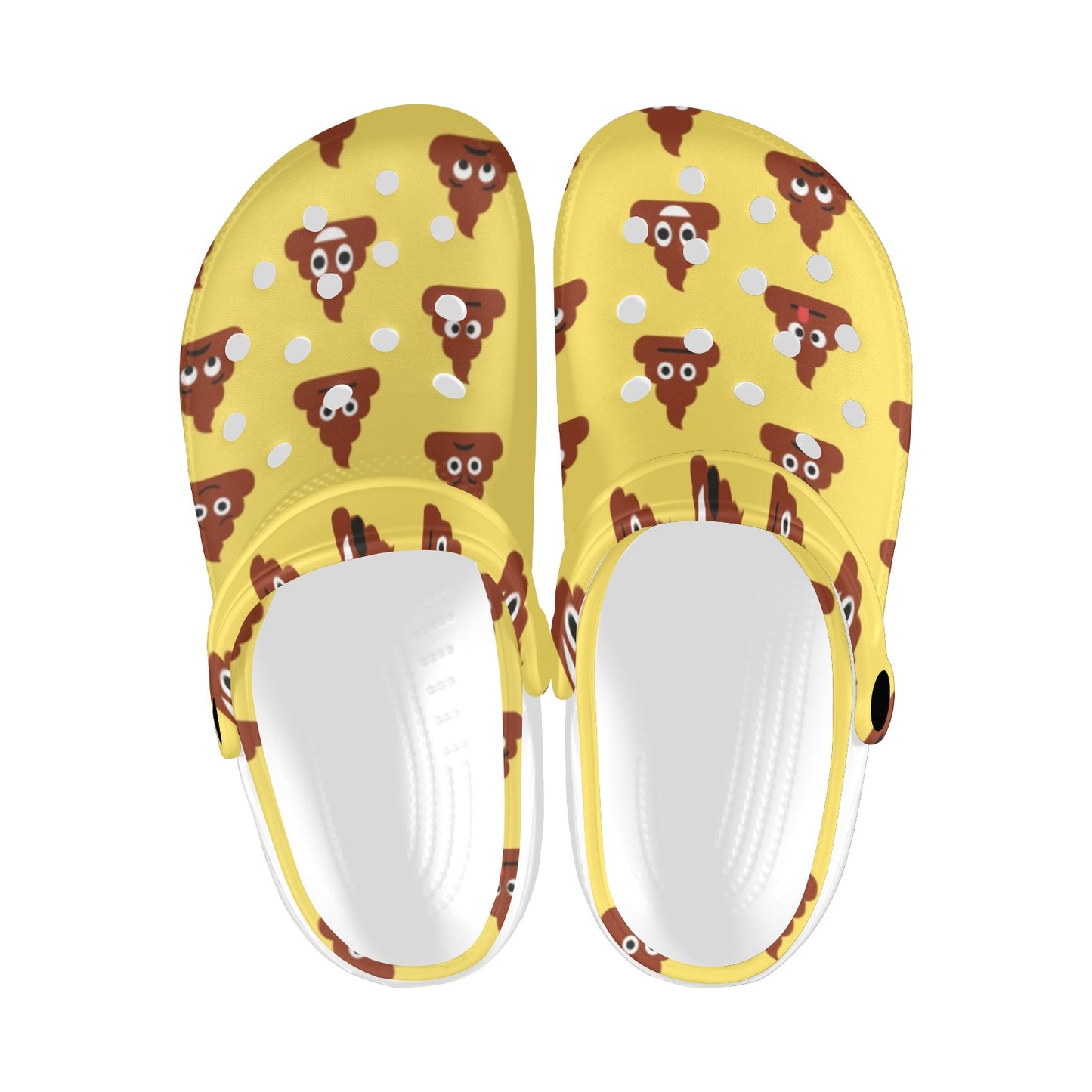 Emoji Poop Print Pattern Unisex Clogs Shoes