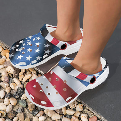 American flag Classic Unisex Clogs Shoes