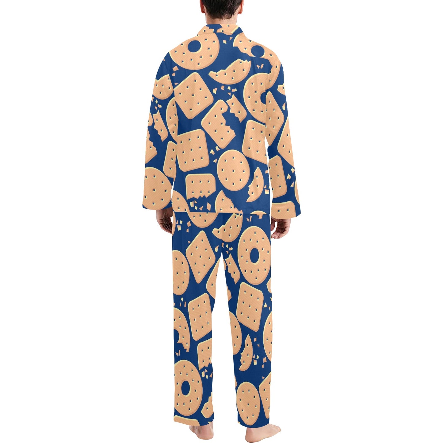 Cracker Pattern Print Design 03 Men's Long Pajama Set