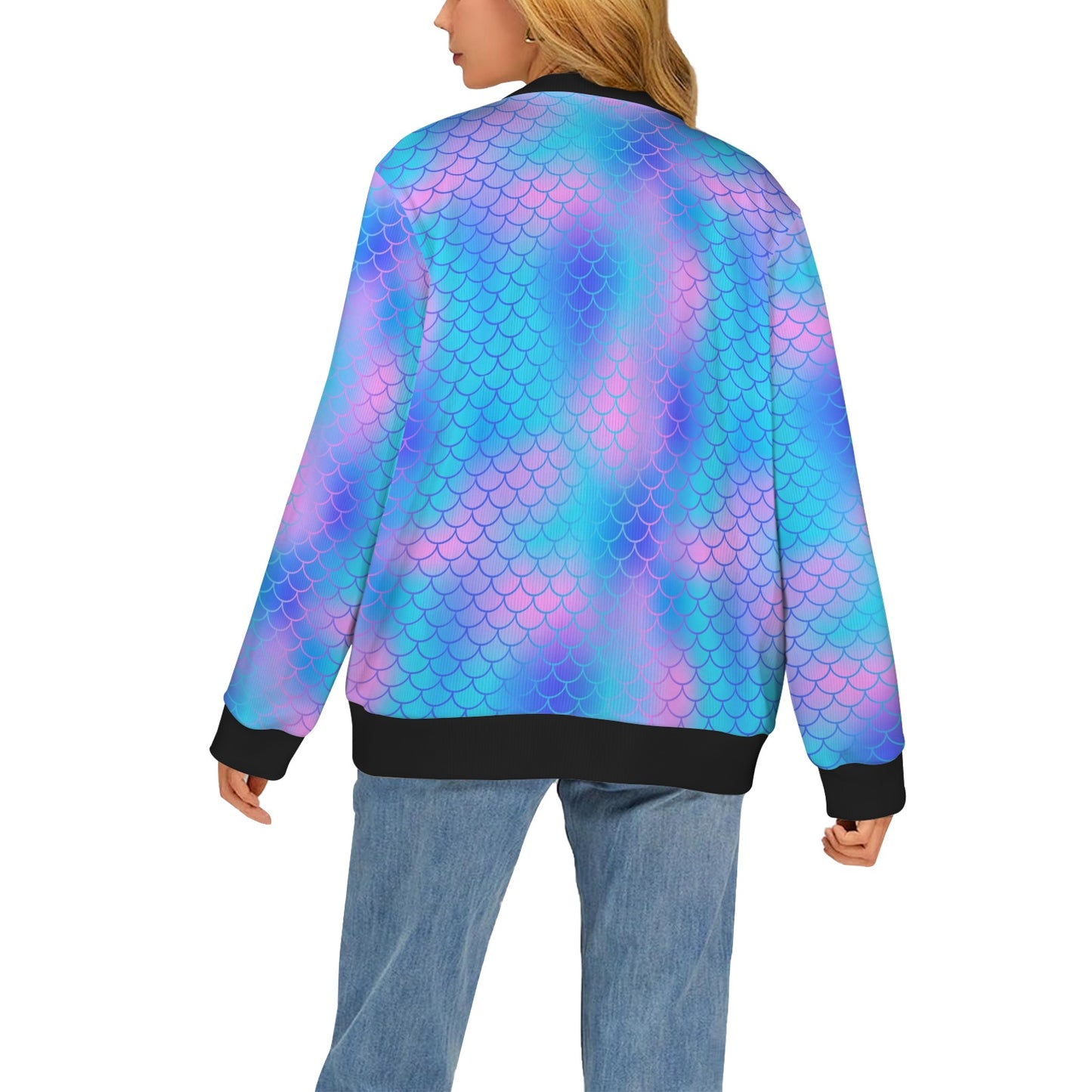Mermaid Scales Pattern Print Design 04 Women's Cardigan