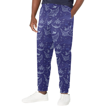 Manta Ray Print Design LKS401 Men's Casual Track Pants