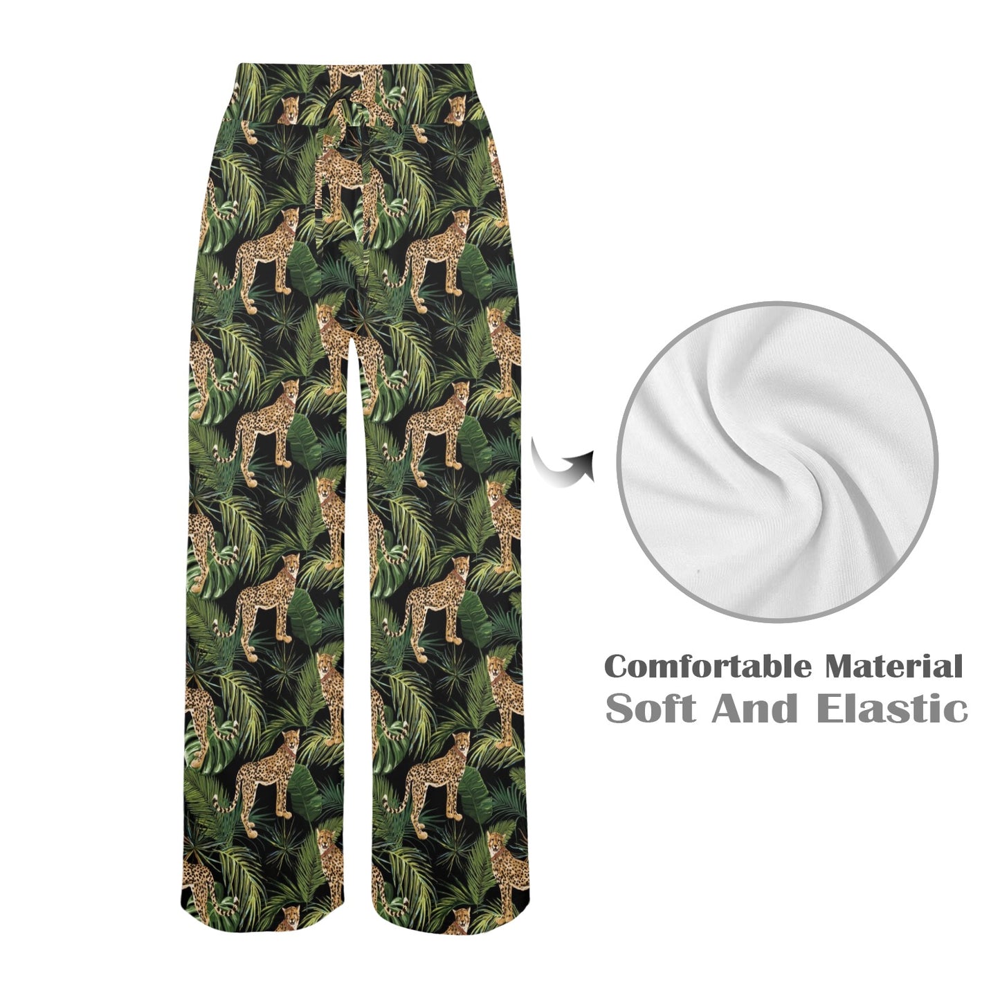 Cheetah Pattern Print Design 05 Women's Wide Leg Lounge Pants