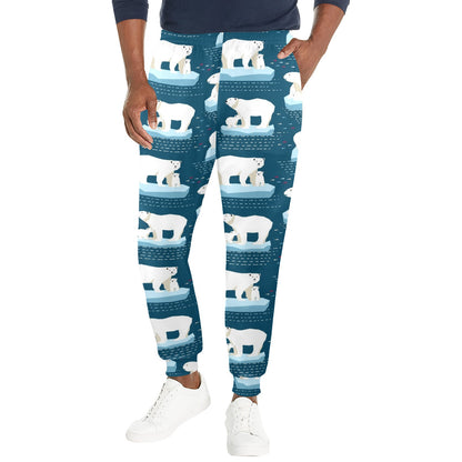 Polar Bear Pattern Print Design PB02 Men's Casual Track Pants