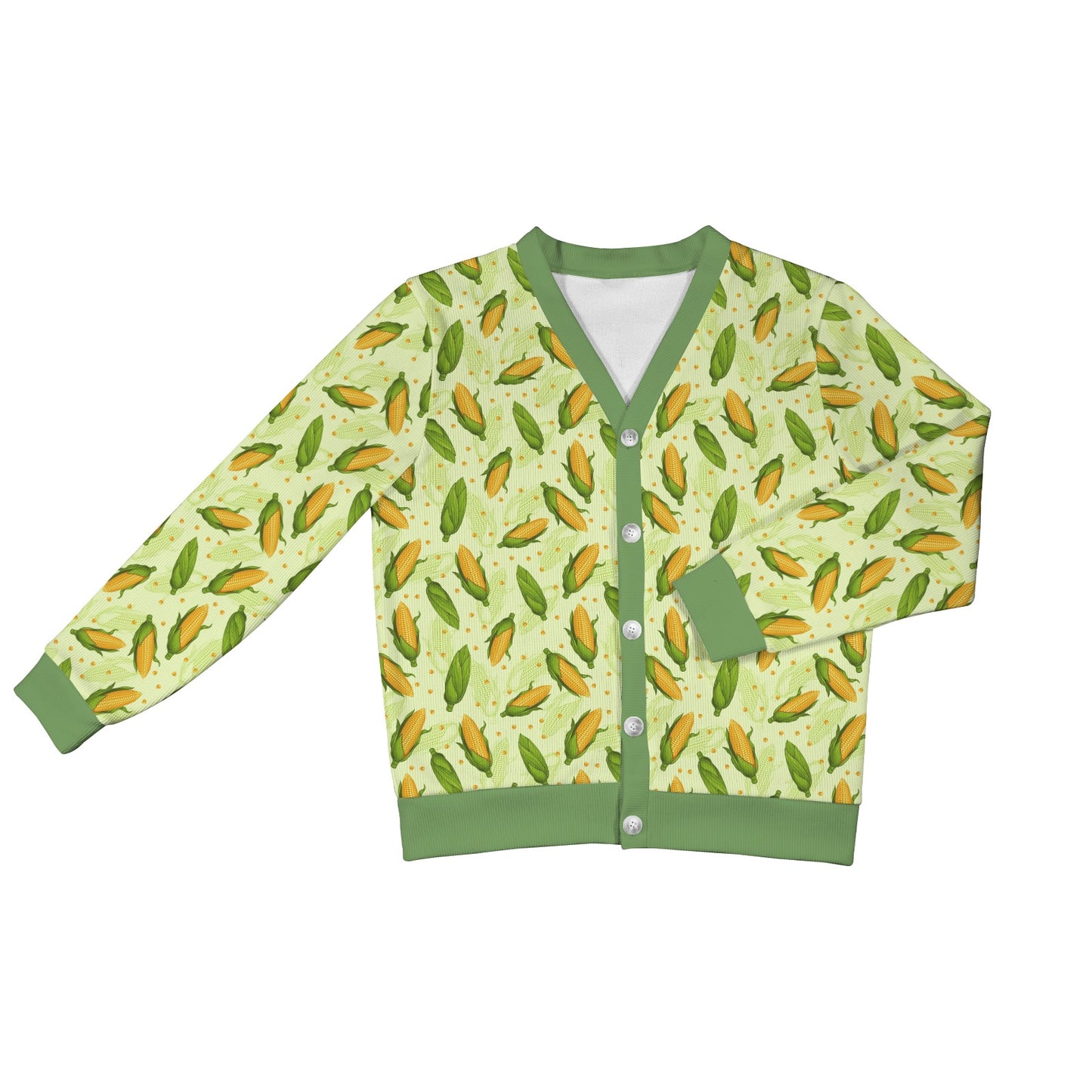 Agricultural Fresh Corn cob Print Pattern Women's Cardigan