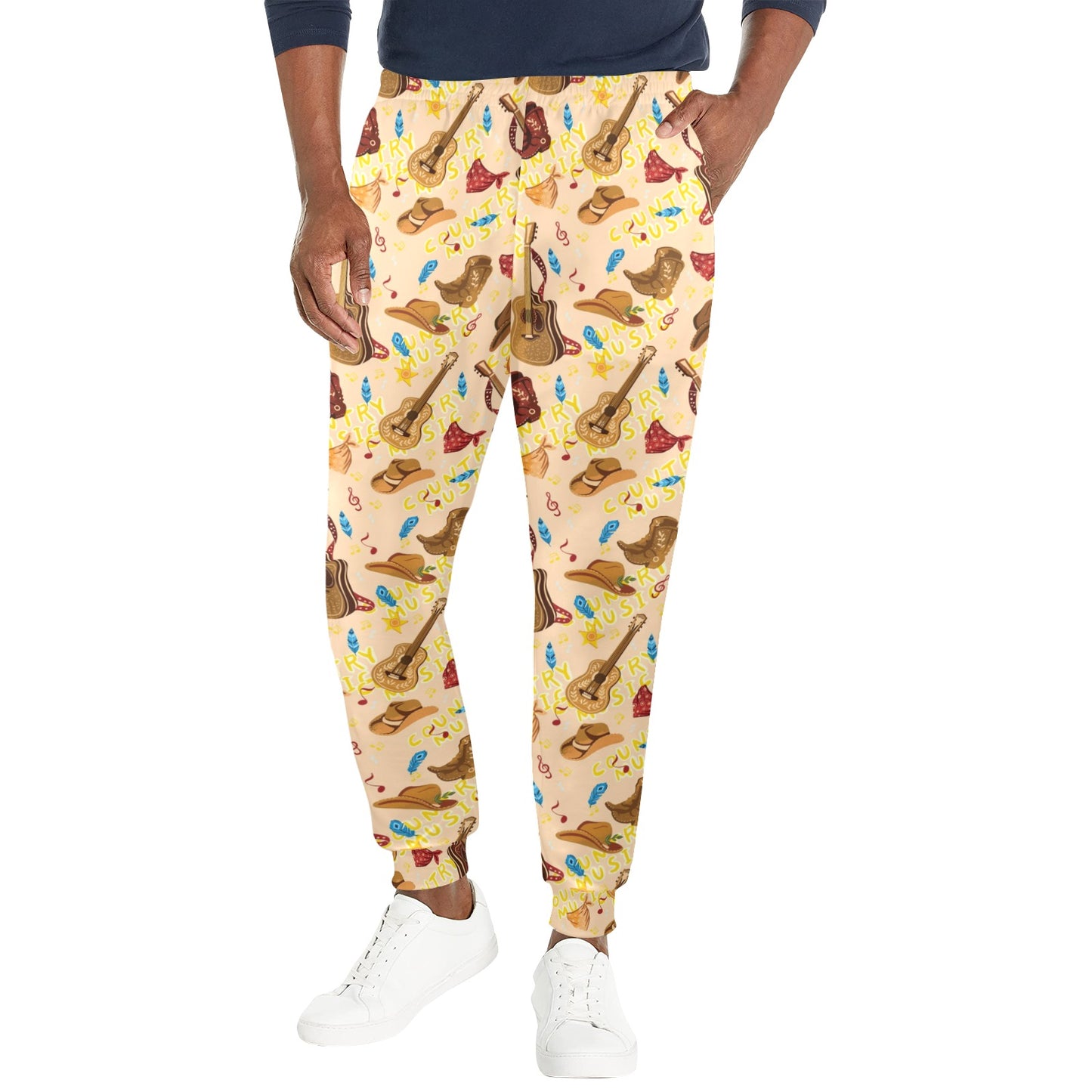 Western Lifestyle Print Design LKS303 Men's Casual Track Pants