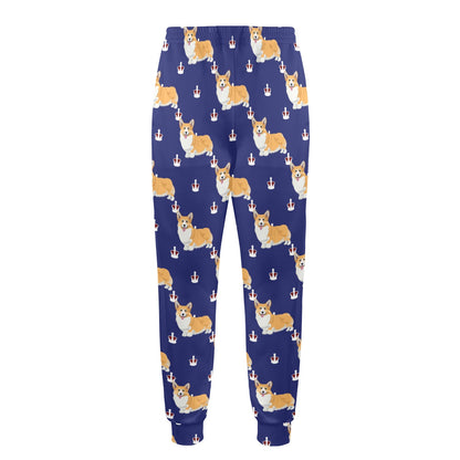 Pembroke Welsh Corgis Pattern Print Design A07 Men's Casual Track Pants