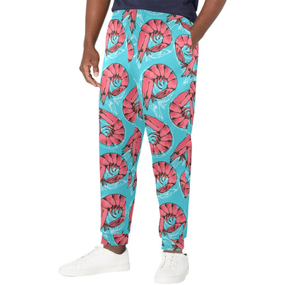 Prawn Pattern Print Design 01 Men's Casual Track Pants