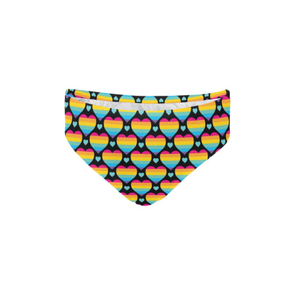 Rainbow Heart Print Pattern Men's Swimming Briefs